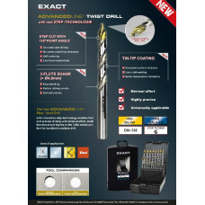 Exact Metalo grąžtas AdvancedLine HSS TiAIN-TIP 10vnt. 8,5mm, Exact