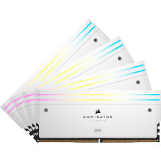 Corsair DDR5 - 64GB - 6400 - CL - 32 (4x 16 GB) quad kit, RAM (white, CMP64GX5M4B6400C32W, Dominator Titanium, INTEL XMP)