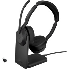 Jabra Evolve2 55, with charging station, headset (black, stereo, Microsoft Teams, USB-C, Link380c)