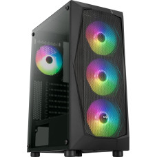 Aerocool Falcon A-BK-v2 (black, tempered glass)