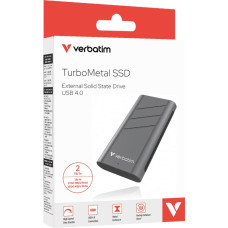 Verbatim TurboMetal SSD USB4 2TB C tipo USB USB4 Gen 2x2 Sidabras