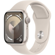 Apple Watch Series 9 GPS 45mm Starlight Aluminium Case with Starlight Sport Band - S/M