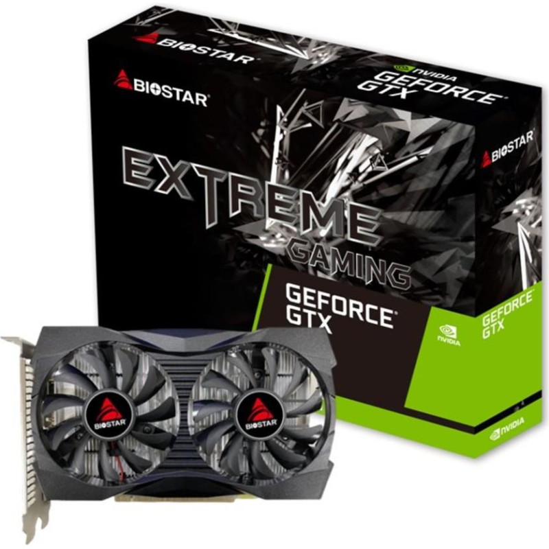 Biostar Graphics Card|BIOSTAR|NVIDIA GeForce GTX 1050|4 GB|GDDR5|128 bit|PCIE 4.0 16x|GPU 1354 MHz|Dual Slot Fansink|1xDVI-D|1xHDMI|1xDisplayPort|VN1055XF41