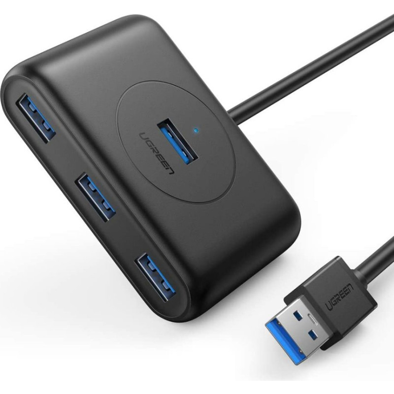 Ugreen 20290 sąsajos šakotuvas USB 3.2 Gen 1 (3.1 Gen 1) Type-A 5000 Mbit/ai Juoda