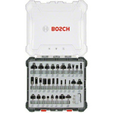 Bosch MILLING CUTTER SET 30PCS 6MM HOLDER