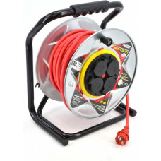 Awtools AW METAL HD CABLE REEL 25m 3x2,5mm 16A / 3680W / IP44 RED