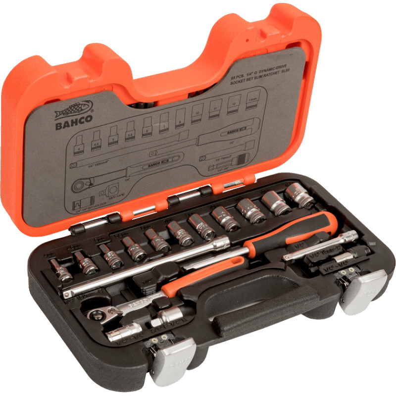 Bahco SLIM WRENCH SET 65EL 1/4