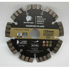 Indian Professional TARCZA DIAMENTOWA 125mm SEGMENT TURBO CUT  INDIAN PROFESSIONAL