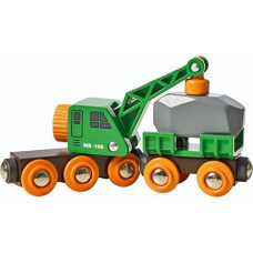 Ravensburger BRIO Green Crane Truck, Trailer & Freight - 33698