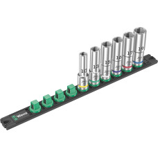 Wera Socket magnetic strip C Deep 1 socket set 1/2  (black/green, 6?piece)