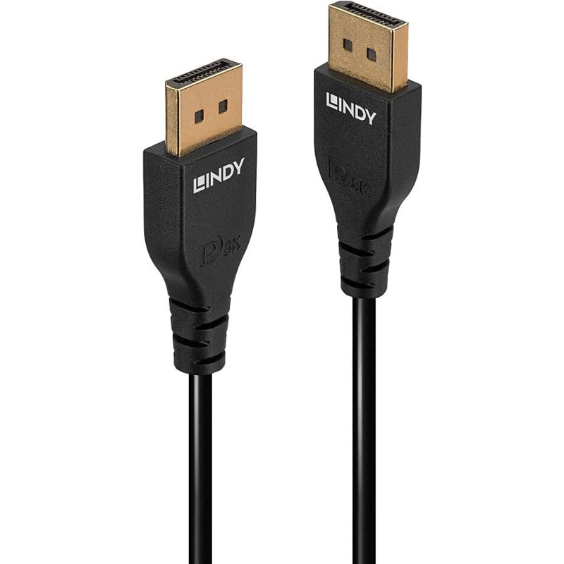 Lindy DisplayPort 1.4 Cable, Slim (black, 2 meters)