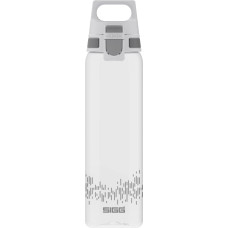 Sigg drinking bottle Total Clear One MyPlanet "Anthracite" 0.75L (transparent/grey, one-hand closure ONE)