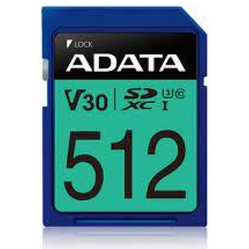 Adata MEMORY SDXC 512GB V30/ASDX512GUI3V30S-R ADATA