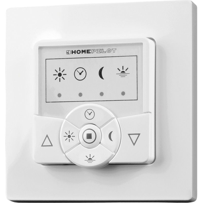 Homepilot timer classic smart (white, for roller shutter motors, 2in1: button and receiver in one device)