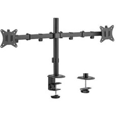 Gembird Adjustable desk 2-display mounting arm (rotate, tilt, swivel), 17 inches-32 inches, up to 9 kg