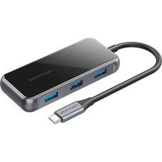 Vention 5in1 adapter HUB Vention TFBHB USB-C to HDMI 4K@60Hz, 3x USB 3.0, PD (Gray)