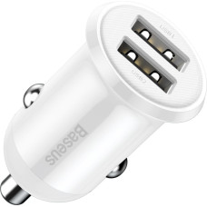 Baseus Grain Pro Car Charger 2x USB 4.8A (white)