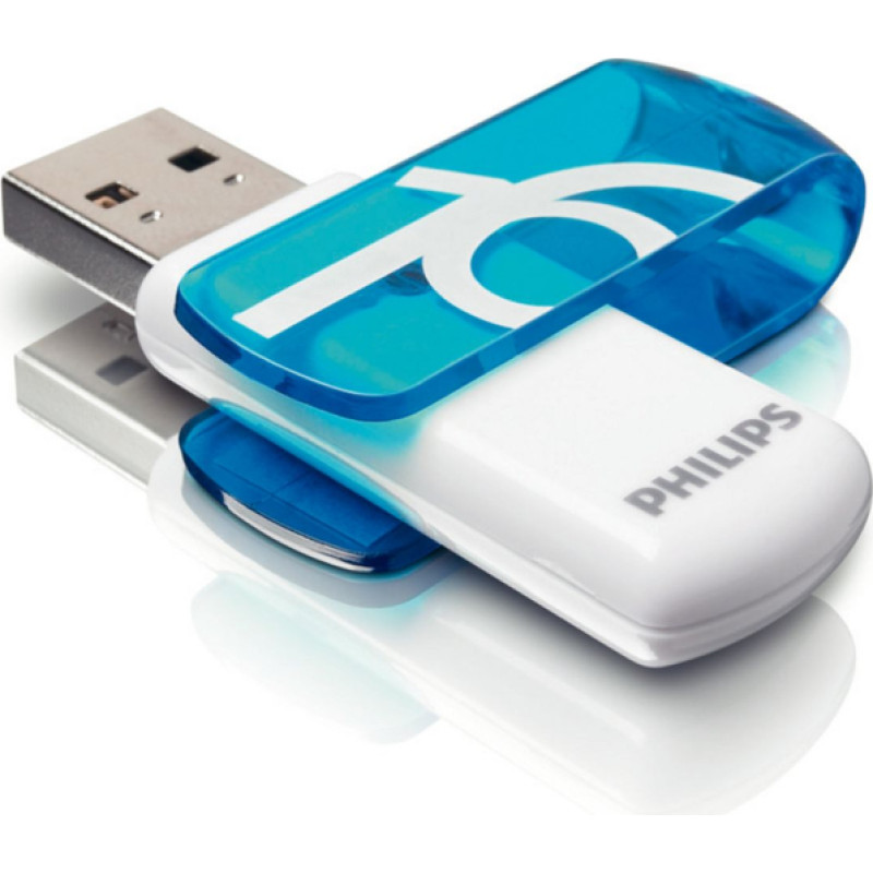 Philips FM16FD05B/00 USB atmintukas 16 GB USB A tipo 2.0 Mėlyna, Balta