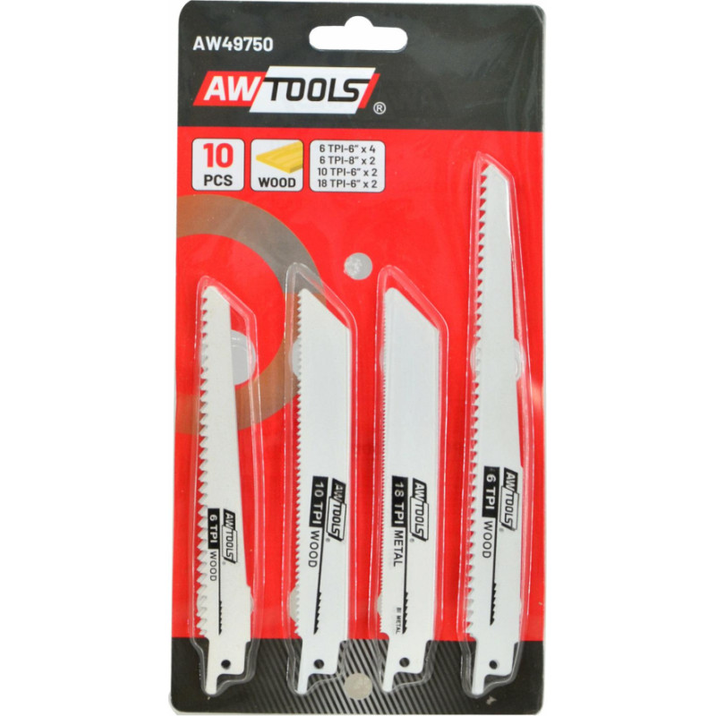 Awtools AW RECIPROCATING SAW BLADE/ WOOD & METAL CUTTING10pcs