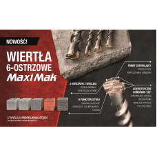 Makita WIERTŁO SDS MAX 25x 780x 920mm MAXI MAK 6-OSTRZOWE