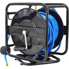 Awtools AW HAND CRANK AUTO RETRACTABLE AIR HOSE REEL 8x12mm x 30m w/ 360° ROTARY BASE