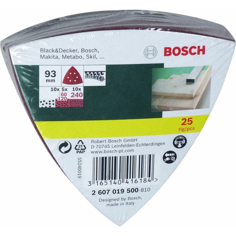 Bosch 2 607 019 500 šlifuoklio priedas 25 vnt