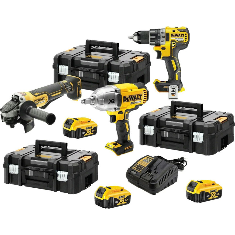 Dewalt .ZESTAW COMBO 18V DCD791 +DCG406 +DCF899HN 3x5,0Ah 3xTSTAK