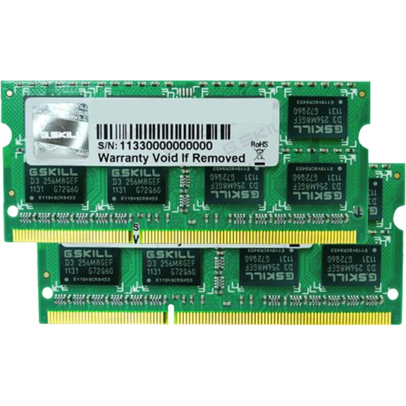 G.skill DDR3 SO-DIMM 8GB 1600-999 SL Dual