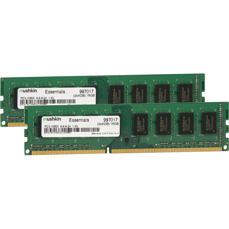 Mushkin DDR3 16GB 1600-CL11 - Dual-Kit - Essentials 1.35v