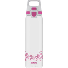 Sigg drinking bottle Total Clear One MyPlanet "Berry" 0.75L (transparent/berry, one-hand closure ONE)
