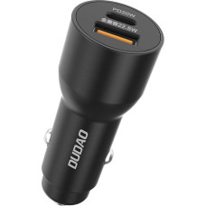 Dudao Car charger Dudao TGR1, USB + USB-C, PD 22.5W (black)