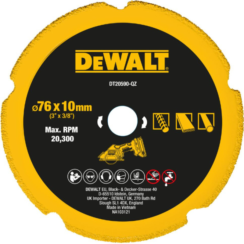 Dewalt TARCZA MULTI  76x1,6mm DO DCS438