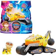 Spinmaster Spin Master Paw Patrol Mighty movie - basic vehicle from Rubble with puppy figure, toy vehicle