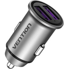 Vention Car Charger 2x USB Vention FFEH0 30W Gray