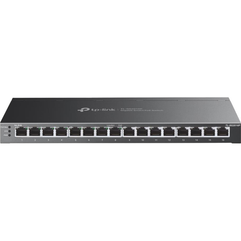 Tp-Link Switch|TP-LINK|Omada|TL-SG2016P|16x10Base-T / 100Base-TX / 1000Base-T|PoE+ ports 8|120 Watts|TL-SG2016P