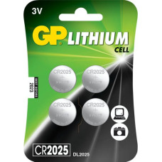 Gp Batteries 1x4 GP CR2025 3V Lithium Cell