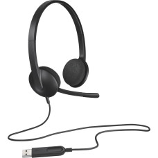 Logitech H340 Laisvų rankų įranga Vielinis Su lankeliu Biuras / skambučių centras USB A tipo Juoda