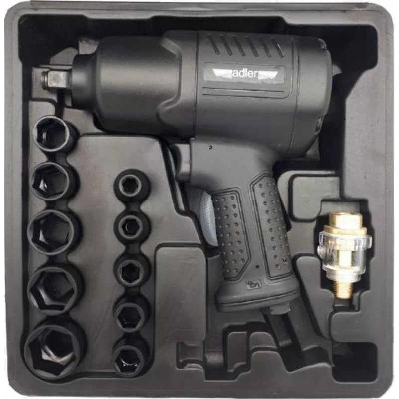 Adler PNEUMATIC IMPACT WRENCH 1/2 1590NM + SOCKETS