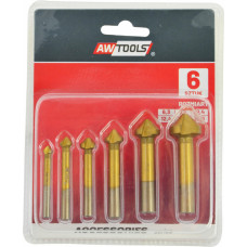 Awtools AW HSS-TiN COUNTERSINK DRILL BIT SET 6pcs 6.3-20.5mm