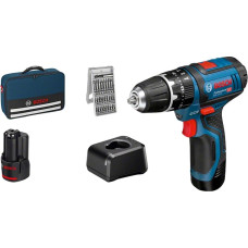 Bosch GSB 12V-15 1300 RPM Juoda, Mėlyna