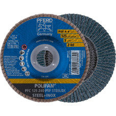 Pferd Lapelinis šlifavimo diskas PSF STEELOX 125mm Z40 PFC, Pferd