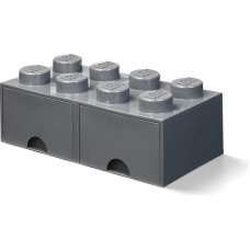 Room Copenhagen LEGO Storage Brick Drawer 8, storage box (dark grey, two drawers)