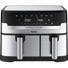 Tefal Dual Easy Fry & Grill hot air fryer EY905D (stainless steel/black, 2,700 watts, 5.2 L + 3.1 L)