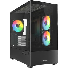 Sharkoon MK6 RGB , Tower case (black, Tempered Glass x 2)