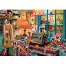 Schmidt Spiele Steve Read: Secret Puzzles - In the sewing room (1000 pieces)