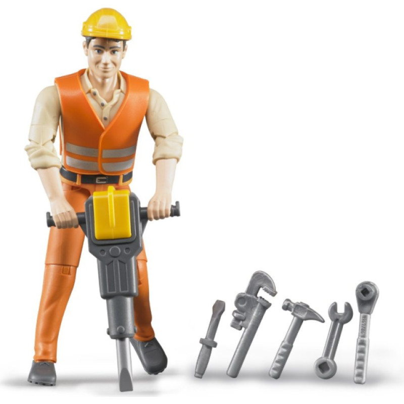 Bruder bworld Construction worker with accessories (60020)