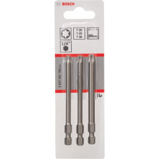 Bosch screwdriver bit set extra hard, 89mm, T20, T25, T30, bit set (3 pieces)