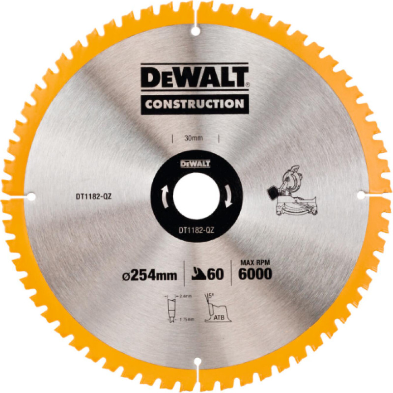 Dewalt PIŁA TARCZ.254x30mmx60z