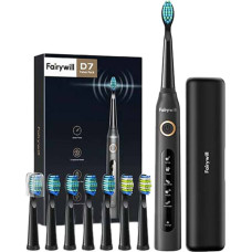 Fairywill Sonic toothbrush with head set and case FairyWill FW-507 Plus (Black)