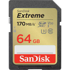 Sandisk Memory card SANDISK EXTREME SDXC 64GB 170/80 MB/s UHS-I U3 (SDSDXV2-064G-GNCIN)